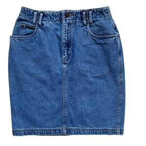 VTG 100% Cotton Liz Claiborne Blue Denim Skirt